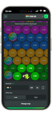 Gameplay screen on a mobile phone