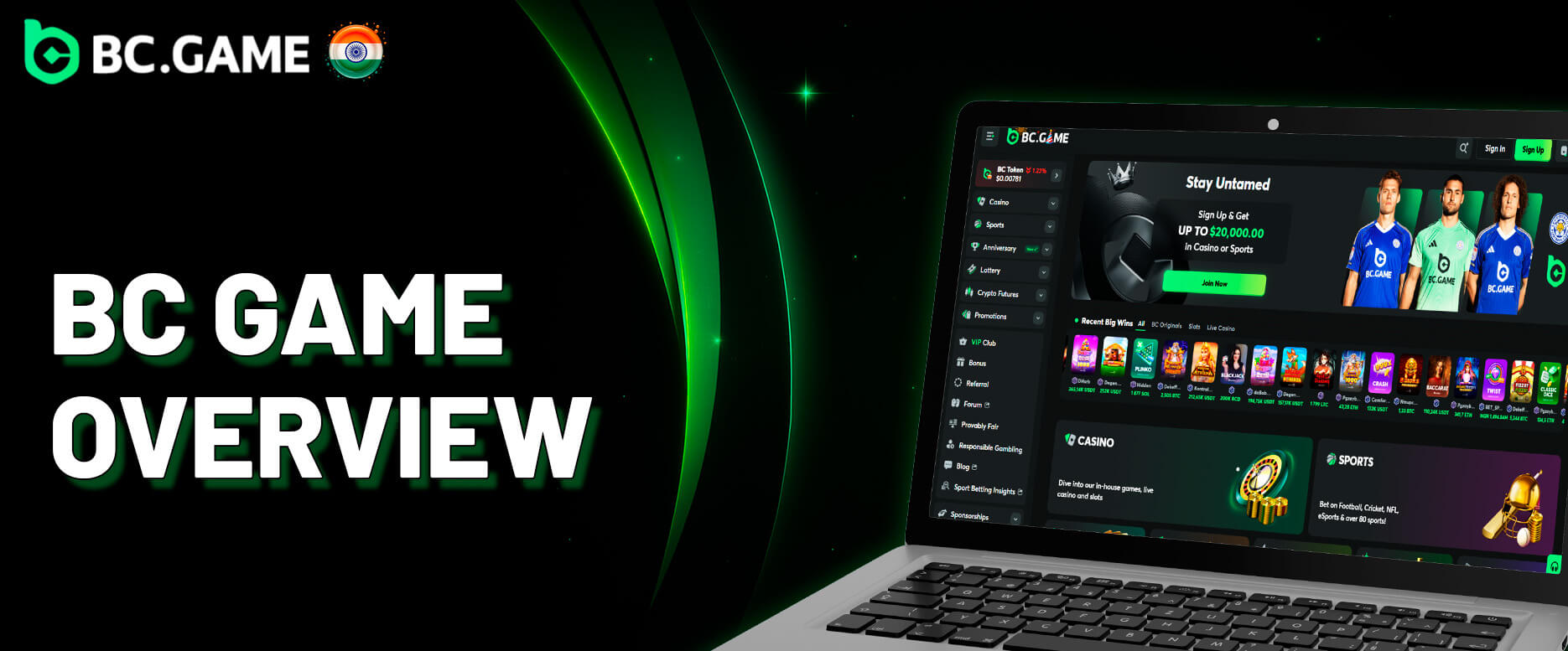 BC Game online gambling platform in India
