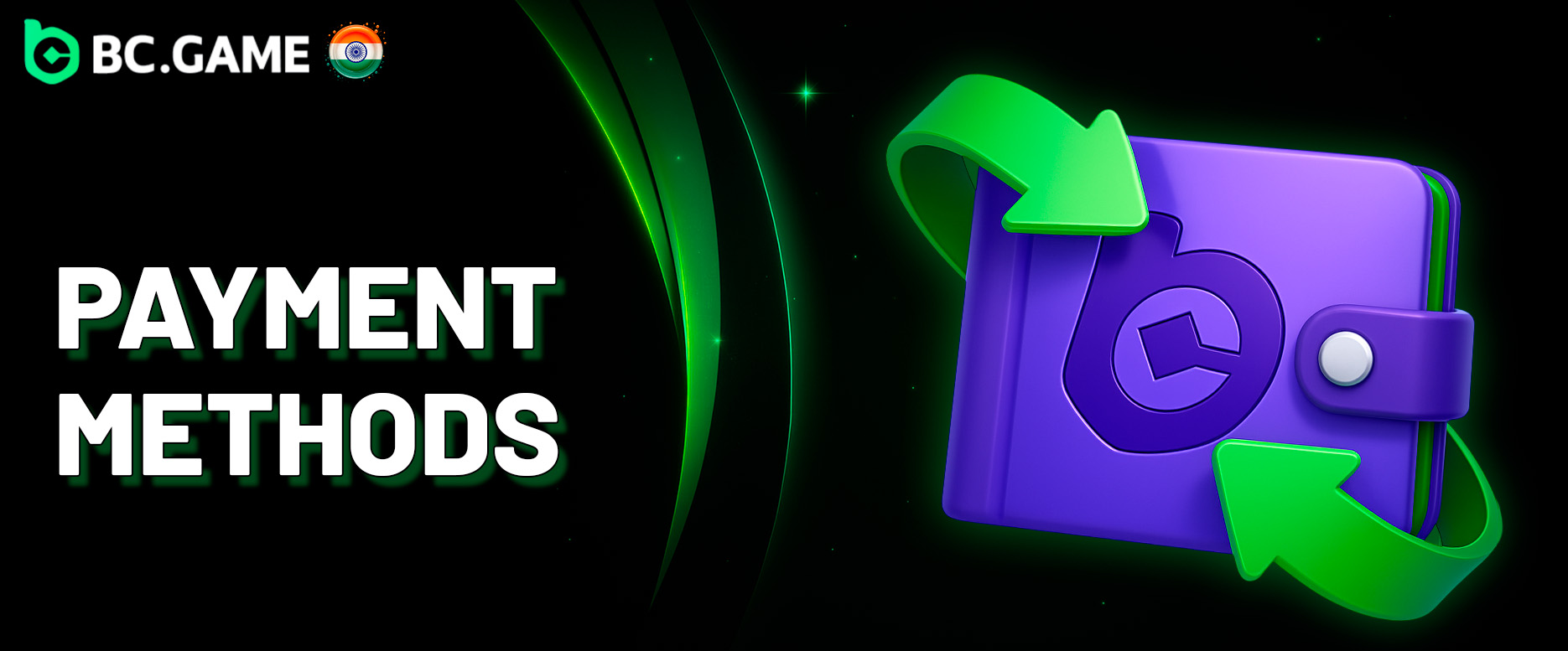 Deposit and withdrawal methods in India on BC Game