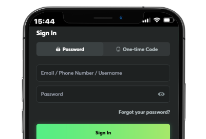 Launching the app and opening the login screen on iOS